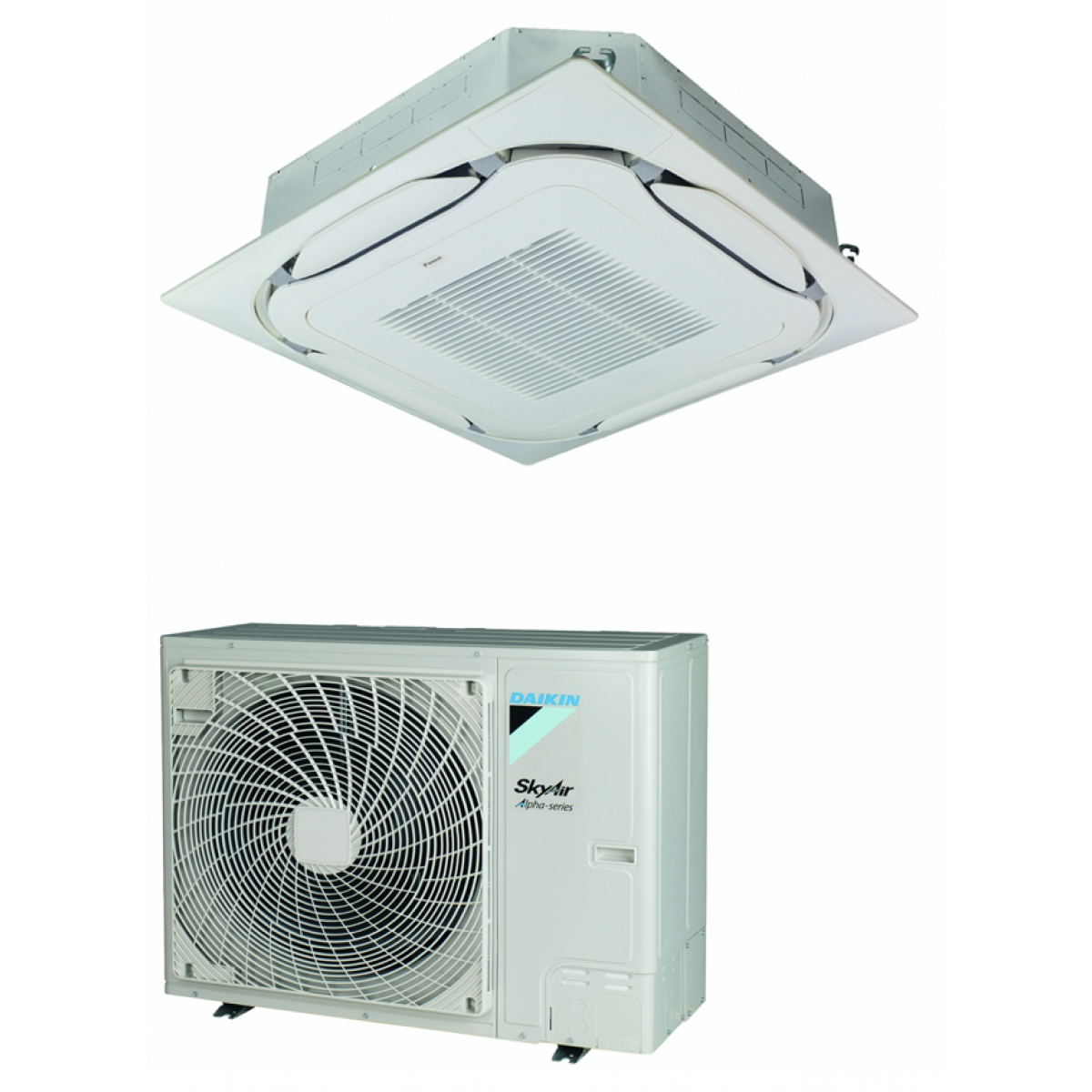 Šilumos siurblys DAIKIN SPLIT kasetinis ROUND FLOW FCAG100B-RZAG100NY1 Šildymo galia 10,8 kW,  Šaldymo 9,5 kW Freonas R32 oro kondicionierius